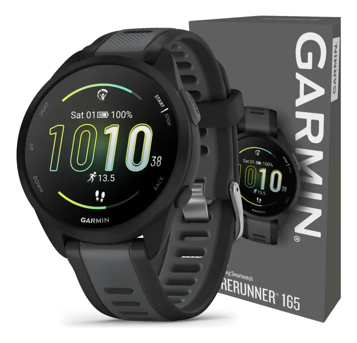 Relógio GPS Garmin Forerunner 165 010-02863-AC Black/Slate Gray