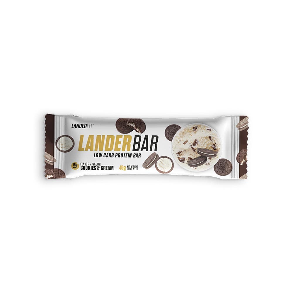 Barra de proteína landerbar low carb – cookies & cream (por unidad)