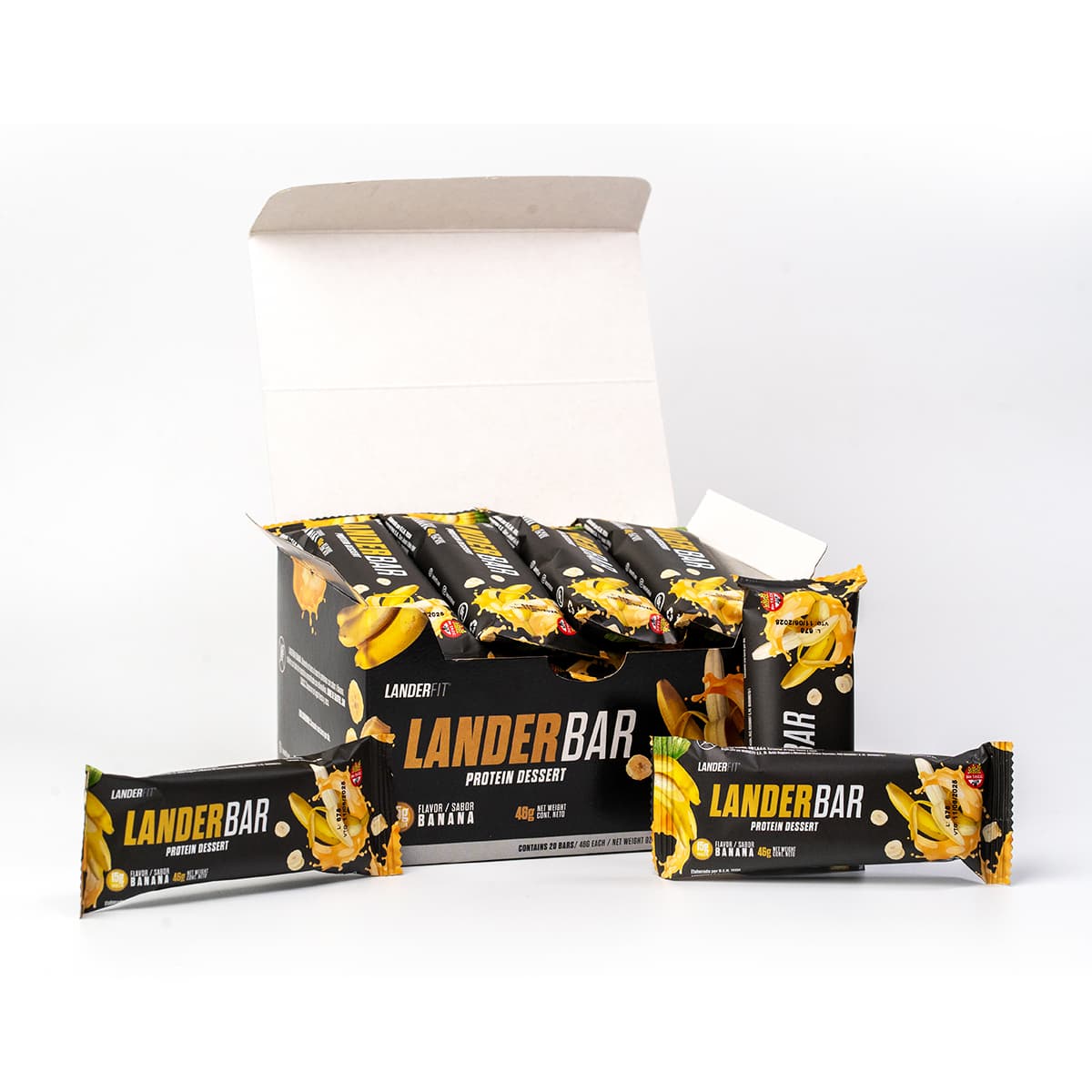 Barra de proteína landerbar protein dessert 2 landerfit – caja x 20 unidades