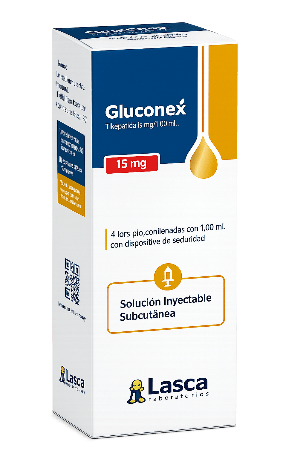 Gluconex Tirzepatida 15mg — 4 Seringas Pré-Cheias – Canetinhas