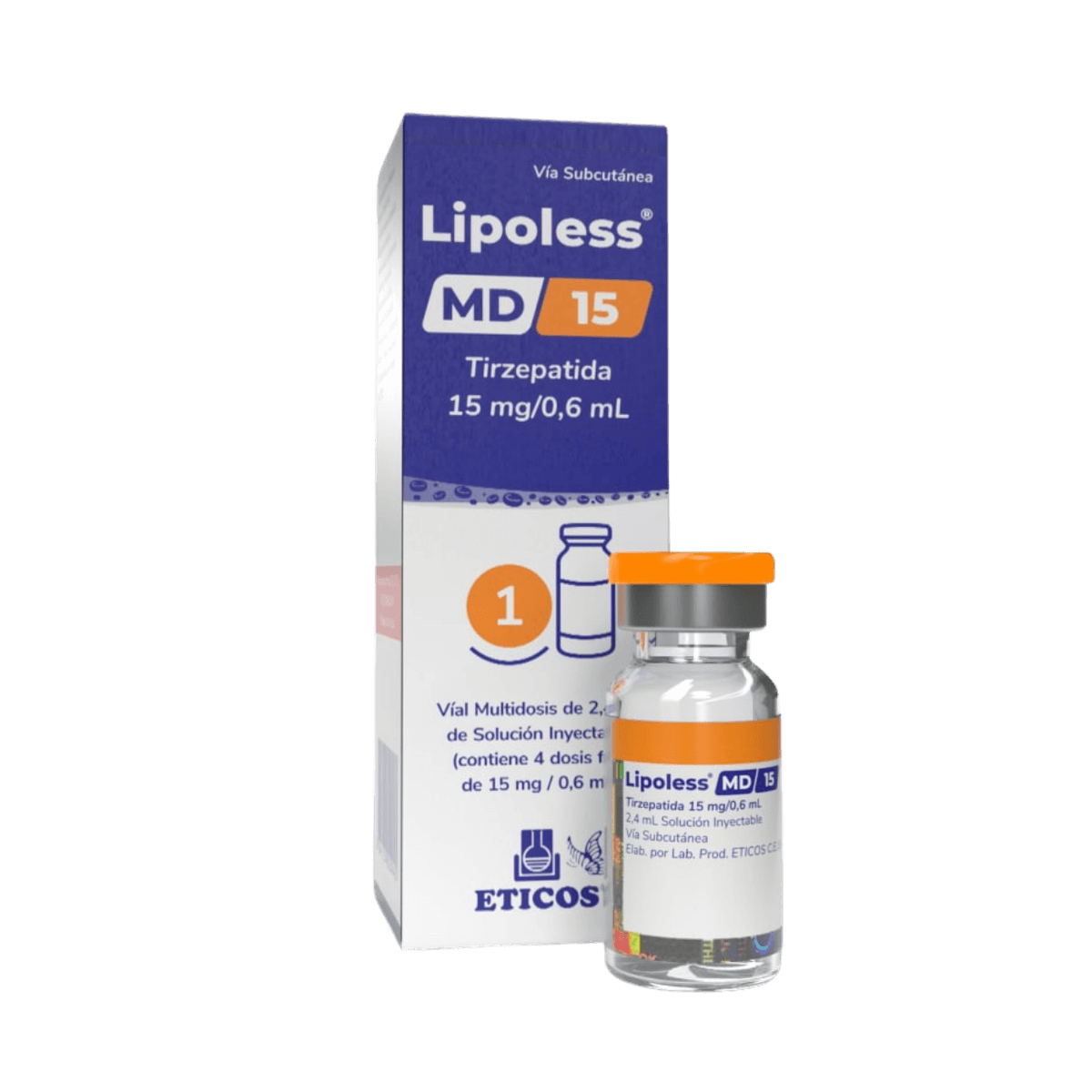 Lipoless 15mg - 04 ampolas